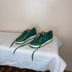 Nike Air Force 1 Green Patent Leather EUC Size 8